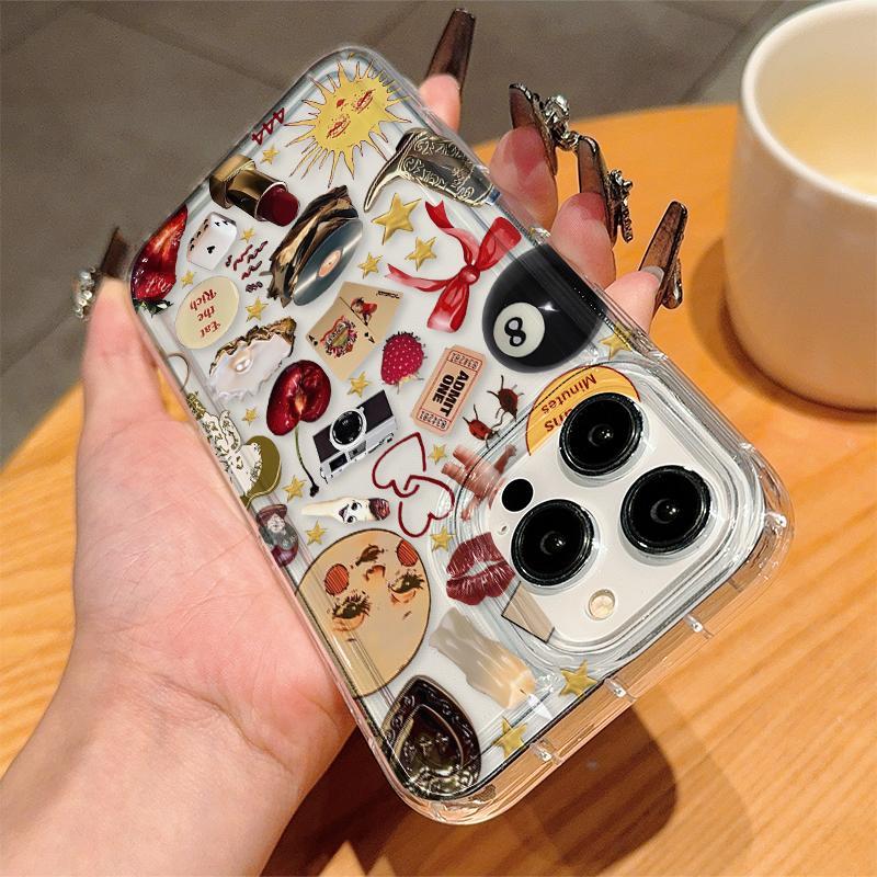 Vintage Pattern Phone Case, Anti-drop Phone Protective Cover, Phone Accessory Compatible with iPhone 6 7 8 X XR XS 11 12 13 14 15 Pro Max