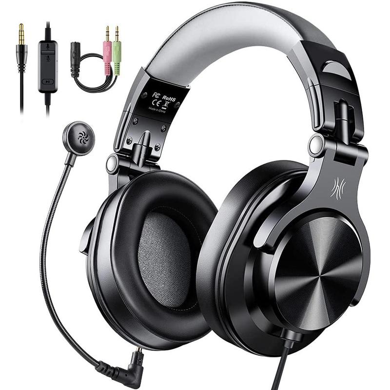 OneOdio A71D Wired Over-ear Headphone, Gaming Headset with Detachable Microphone, Stereo Sound Wired Headset for PC Computer PS4 Xbox