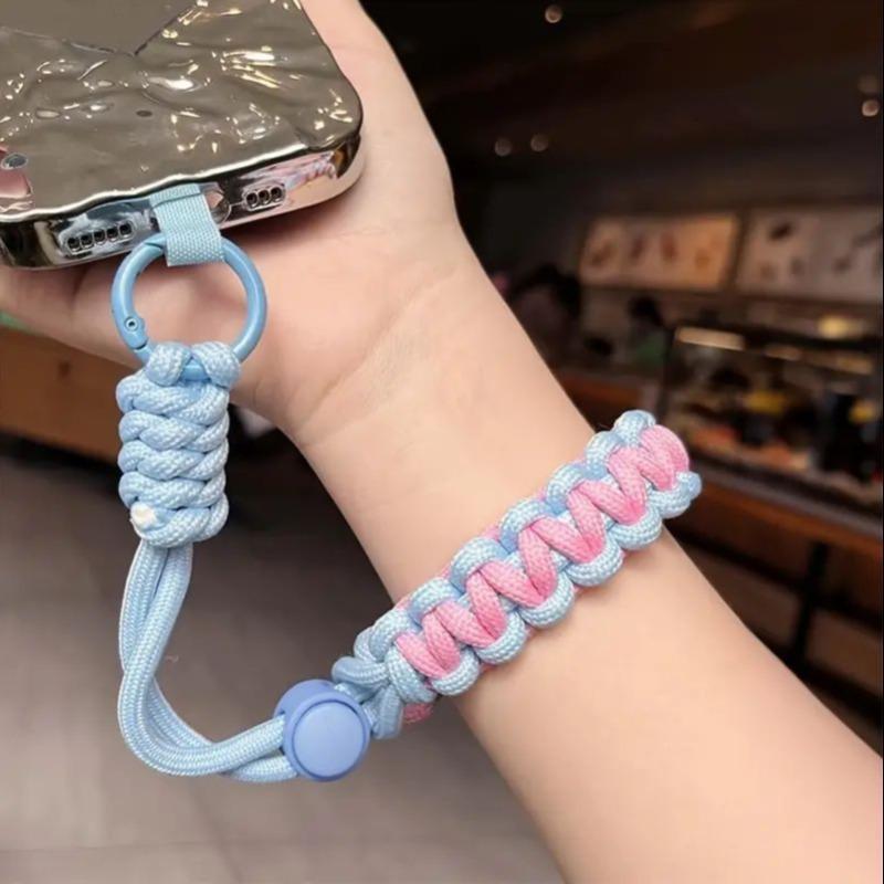 Portable Phone Lanyard, Braided Rope Design Phone Strap, Anti-lost Cellphone Charm, Phone Wrist Strap, Phone Accessories for iPhone & Android