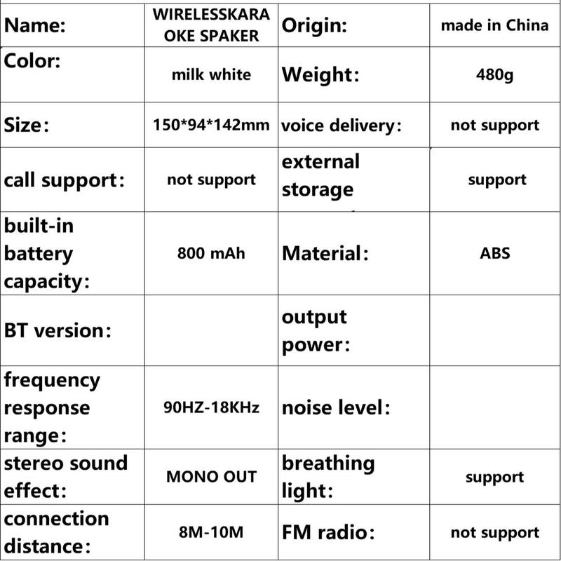 Portable Wireless Microphone & Speaker, USB Rechargeable Mini Karaoke Machine with 2 Wireless Microphones, Bluetooth-compatible Microphones for Home