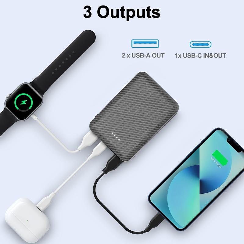 12000mah Battery Pack for Heating Vest-5V 2A Power Bank for Heating Jacket and Heating Hoodie, USB C Portable Battery Charger, Power Bank Compatible with iPhone,iPad, Samsung Tablet, Etc