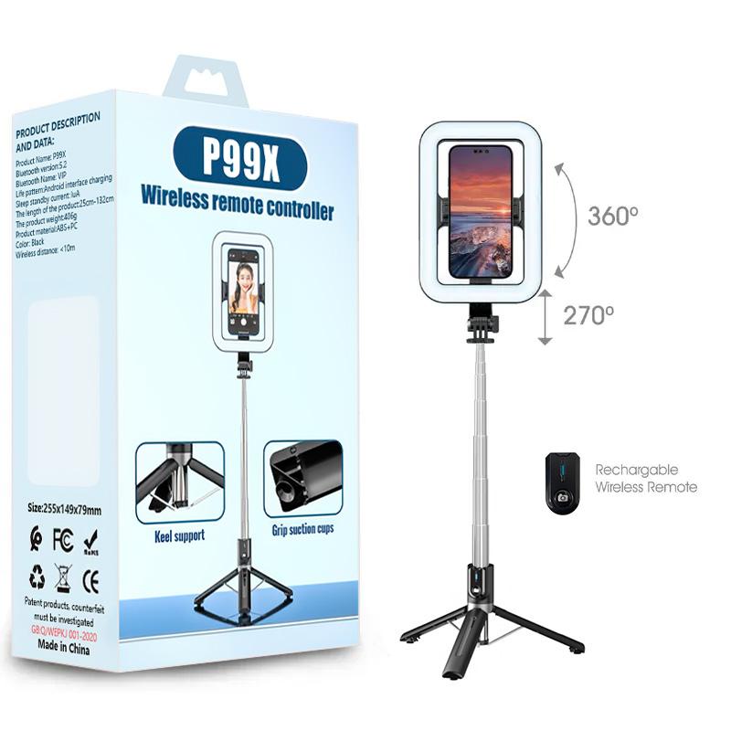 Selfie Stick SpotLight Tripod Stand with Dimmable 8