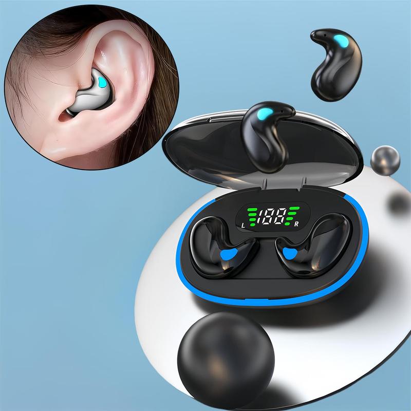 In-ear Design Wireless Earphone, Noise Cancelling BT Headphone with Power Display Charging Case, Sleeping Earbuds for Running, Exercising, Gaming Sports