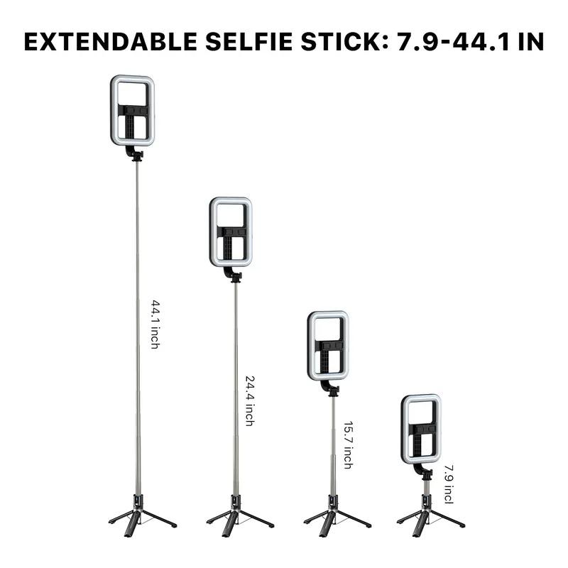 Selfie Stick SpotLight Tripod Stand with Dimmable 8