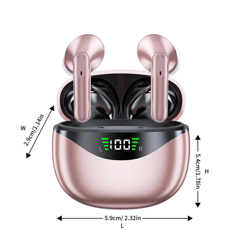 LIFEBEE Wireless In-ear Design Earphone, 42H Playtime BT Stereo Sound Earbuds, Wireless Earbuds, LED Power Display Waterproof Earphones with Microphone for iOS Android, Wireless Headphones