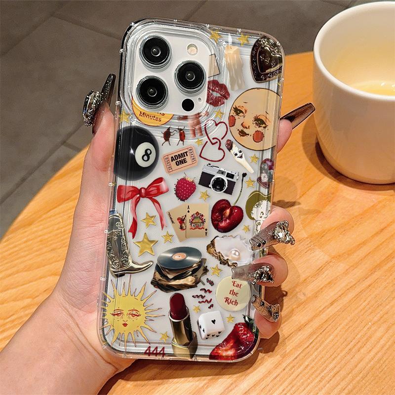 Vintage Pattern Phone Case, Anti-drop Phone Protective Cover, Phone Accessory Compatible with iPhone 6 7 8 X XR XS 11 12 13 14 15 Pro Max