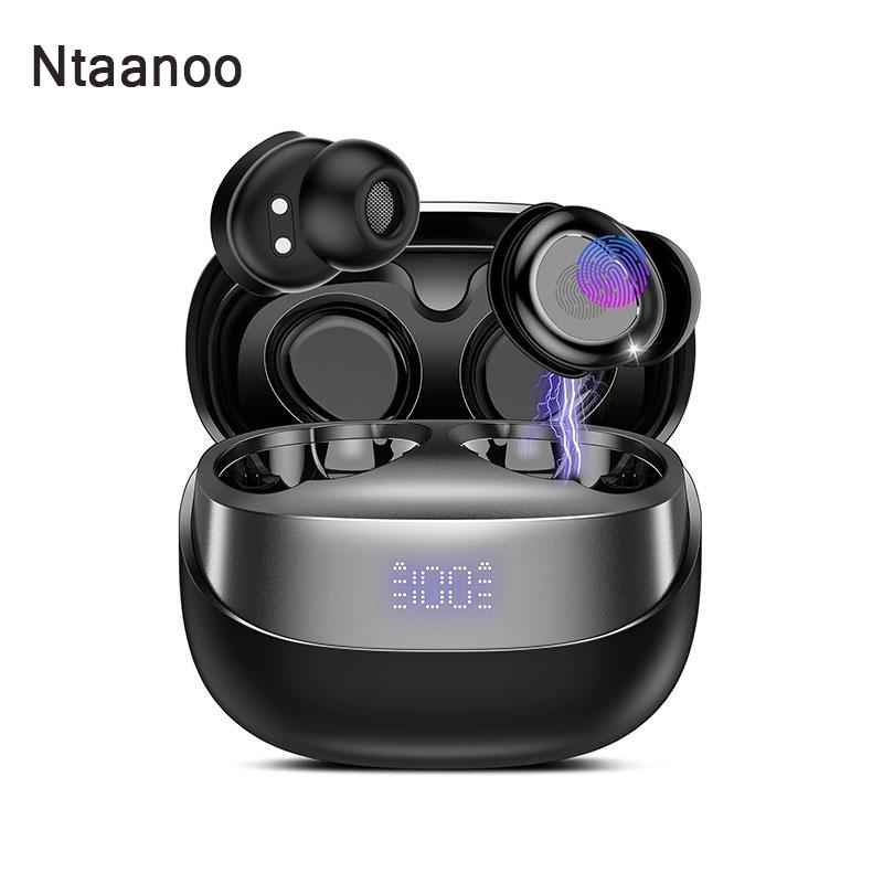 [Black Friday] 2025 Sleep Earbuds Bluetooth 5.4 in Ear Light-Weight Headphones, Mini Sleep Headphones Small Design for Side Sleepers, 47H Playtime with Charging Case, Clear Calls Earphones, Black