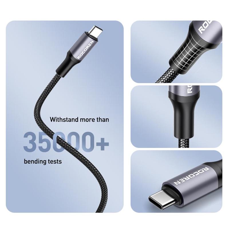 240W PD 3.1  QC 5.0 USB C To USB C Cable, 140W 100W Fast Charging Cable with 480 Mbps Data Transfer for MacBook Pro Laptops, Portable Charging Cable for iPhone 15 Pro Max Samsung Galaxy S23 22 21