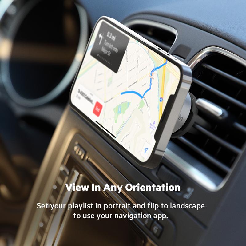 Belkin Car Vent Mount Pro, Magsafe Car Charger Mount, Magnetic Phone Holder Compatible with iPhone 15, 14, 13, 12, View in Any Orientation, High Quality to Keep Devices Safe, Smartphone, Cellphone, Charging Mobile Electronics, car gadgets, car decor.