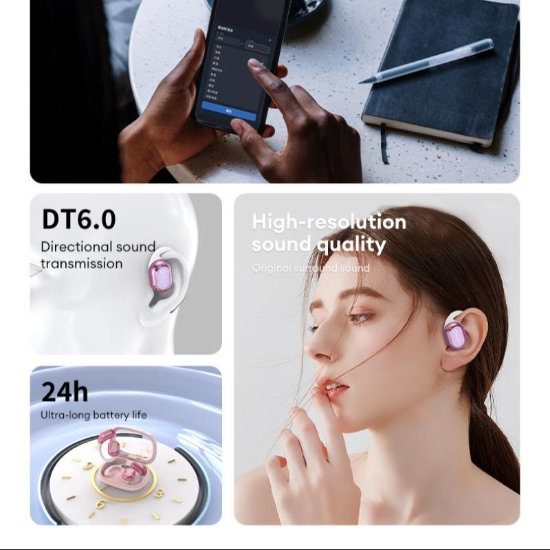 HYUNDAI Y16 Open-ear Wireless AI Translation Earphone, Translation Earphone Support 75 Languages BT Translation & Meeting Summary, Earbuds for Listening to Music & Calling