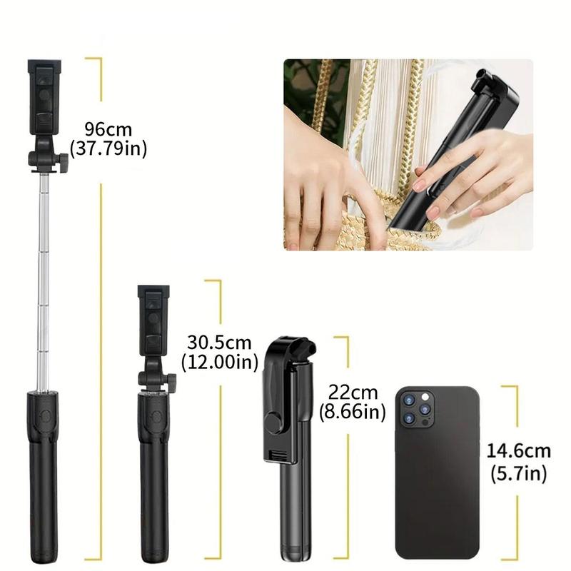 Multifunctional Selfie Stick, 1 Count Portable Handheld Phone Selfie Stick, Live Broadcast Tripod Stabilizer, Mini Portable Phone Holder for Travel