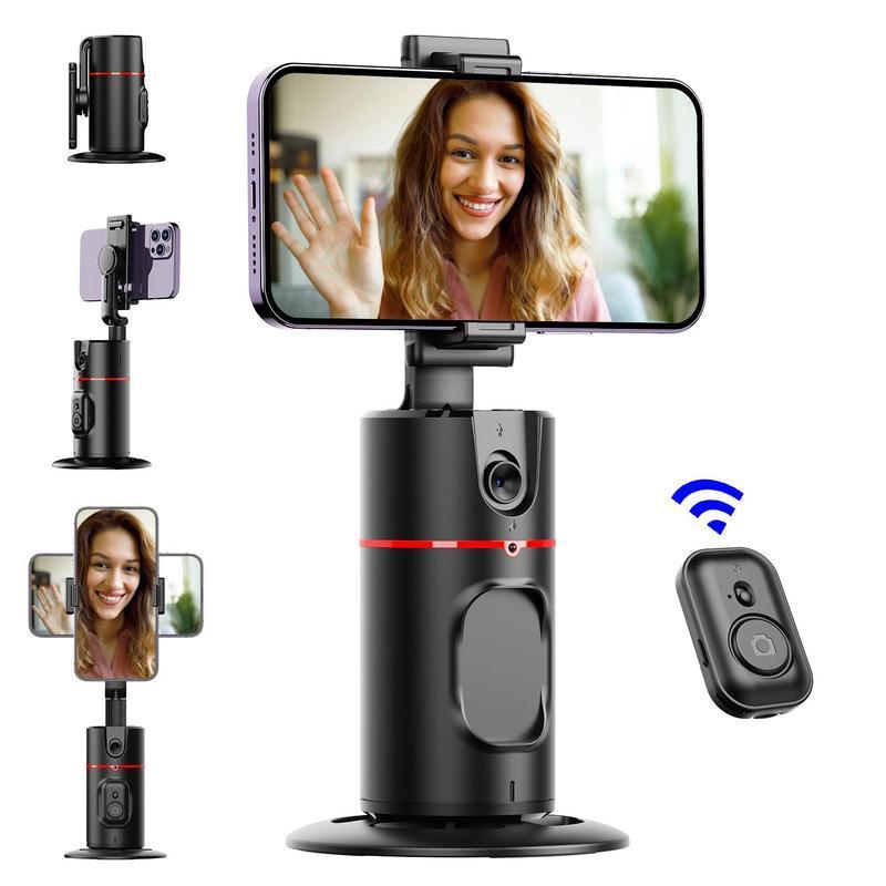 Mobile Phone Gimbal Stabilizer, 360° Rotatable Phone Live Streaming Gimbal Stabilizer with Remote Control, Rechargeable and Adjustable Gimbal Stabilizer with Smartphone Desktop Stand for Selfie, Cellphone Photography Accessories, Stocking Fillers Gift