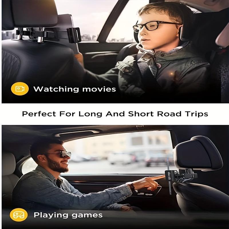 Car Seat Back Phone Holder, Foldable Car Seat Back Phone Mount, Universal Car Interior Accessories for Tablet & Smartphone