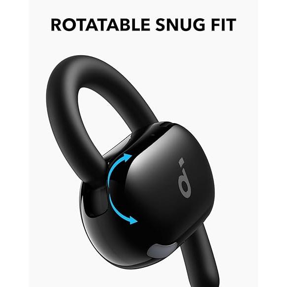 Soundcore V20i by Anker Open-Ear Headphones, Rotatable Ear Hooks, Ultra-Comfort, Snug Fit, Punchy Bass, Clear Calls, IP55, LED Lights, 36H Playtime, Bluetooth 5.4 Earbuds, Multipoint Connection-TTS