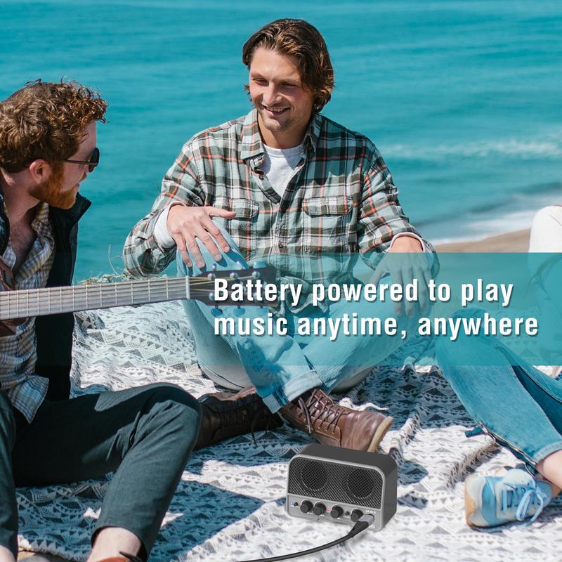 LEKATO Guitar Amplifier 5W Mini Bluetooth JA02-II Portable Rechargeable Electric Bass Amp Home Boy Girl Mother Father Gift