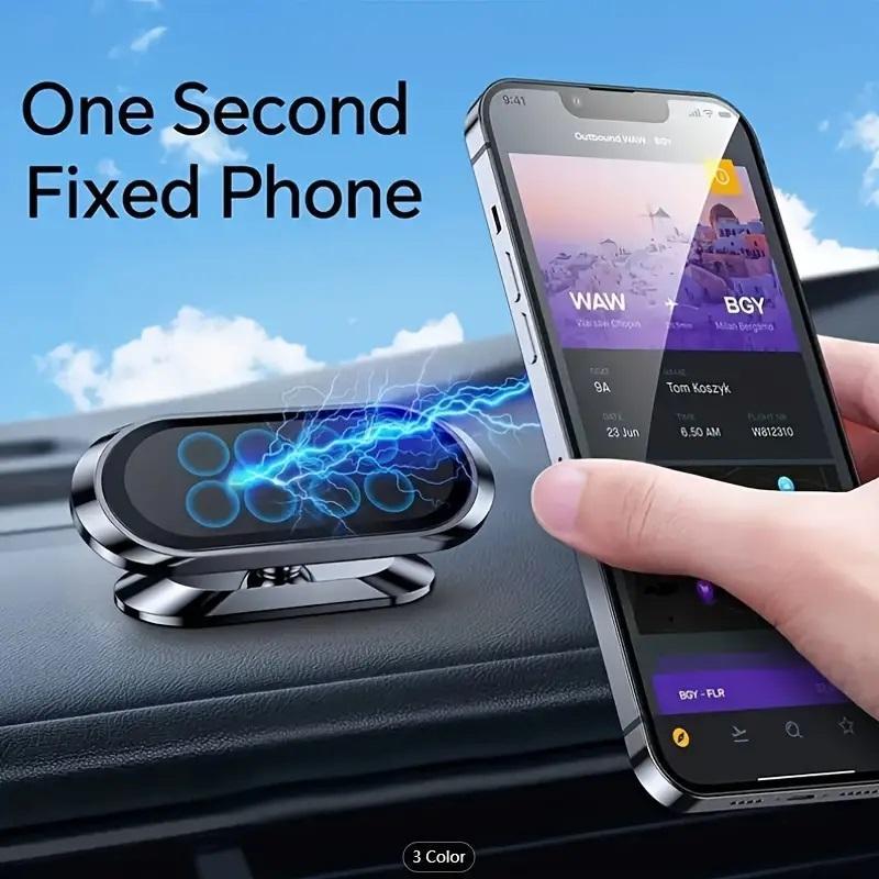 3 Pack Magnetic Phone Holder for Car Dash Magnetic Car Phone Holder Mount 360 Rotation and Easy Installation, Compatible with All Smartphones