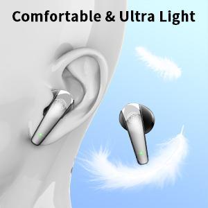 [Black Friday] 2024 New Wireless In-Ear Stereo Hi-Fi Bluetooth Headset, Bluetooth 5.4 Headset with 4 ENC Microphones, 47 Hours of Playback Time with LED Display, Noise-Canceling Bluetooth Earbuds, IP7 Water Resistant