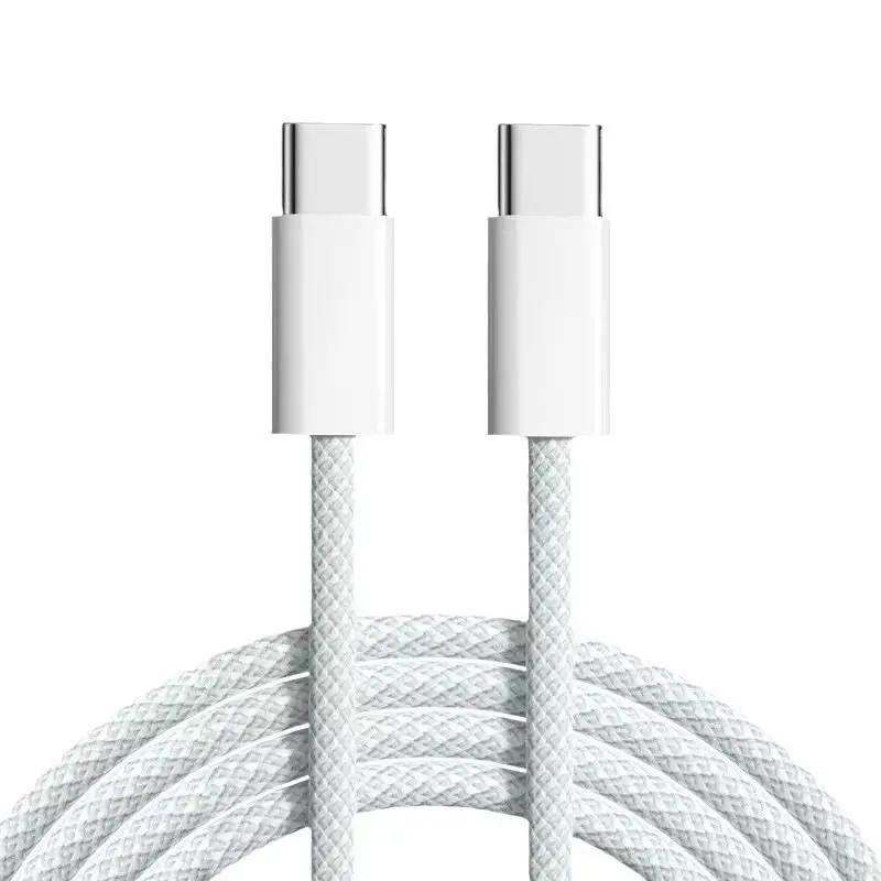 PD 60W Fast Charging Data Cable, Type-C to Type-C Braided Charging Cable, Mobile Phone Accessories Compatible with iPhone 16 15 Series