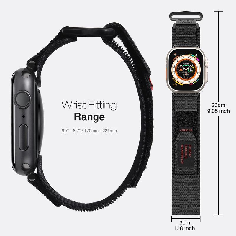 Fashion Nylon Woven Smartwatch Band (Band Only), 1 Count Sport Smartwatch Band, Wearable Accessories, Replacement Watch Band Compatible With iWatch 9 8 7 6 5 4 3 2 1 SE Ultra, Smartwatches Band, Men's Tech Gadgets 2024