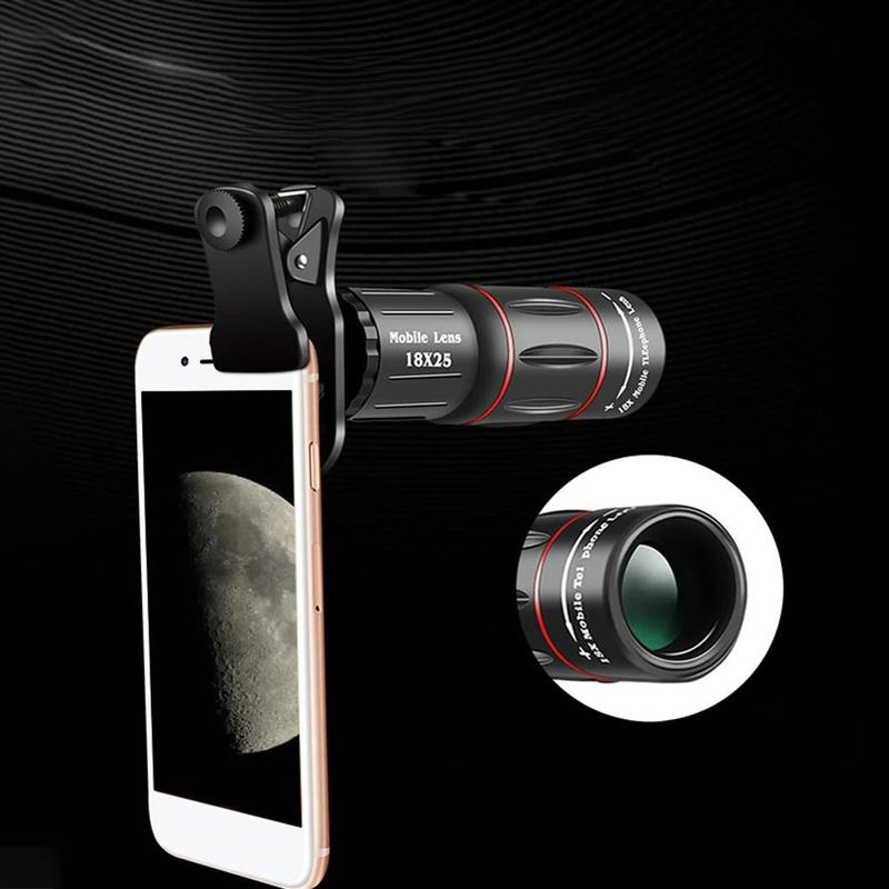 Universal Phone External Long-range Lens, 18X Optical Zoom Lens, Phone Camera Single-eye Lens, Suitable for Most Smartphones