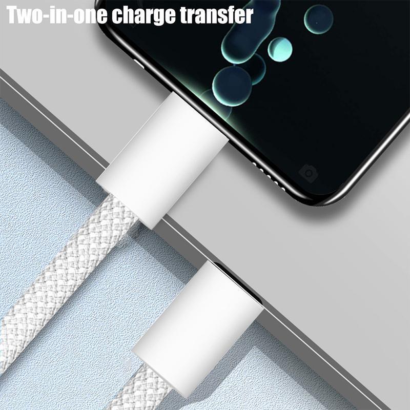 PD 60W Fast Charging Data Cable, Type-C to Type-C Braided Charging Cable, Mobile Phone Accessories Compatible with iPhone 16 15 Series