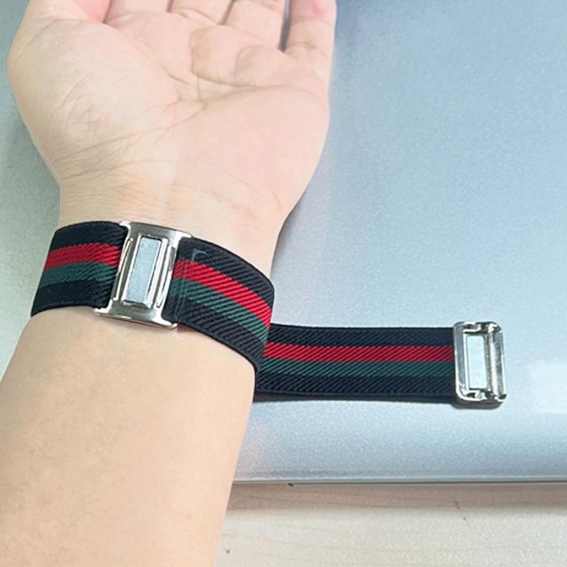 Colorblock Elastic Nylon Watch Band, 1 Count Fashion Replacement Watch Band for Women & Men, Wearable Accessories for iWatch Series