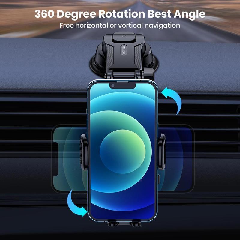 Car Suction Cup Cell Phone Stand, Rotation Anti-shake Car Dashboard Smartphone Holder, Summer Gift, Portable Car Phone Holder Mount, Car Accessories 2024