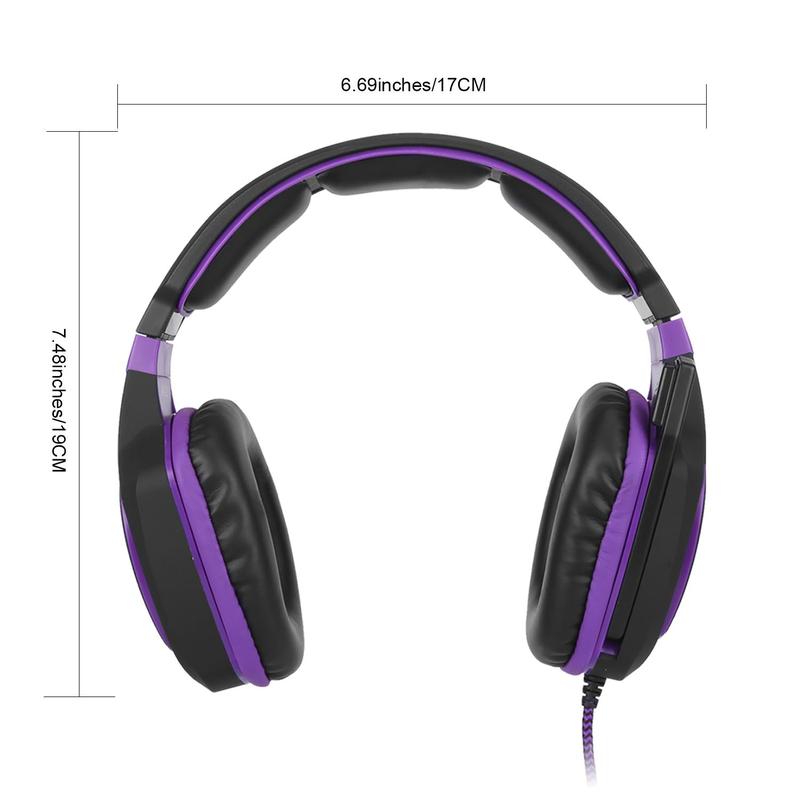 Wired Over-ear Design Gaming Headset, Noise Cancelling Headphone with Microphone, Stereo Sound Gaming Headset for PC, Tablet & Mobile Phone, Gaming Room Supplies