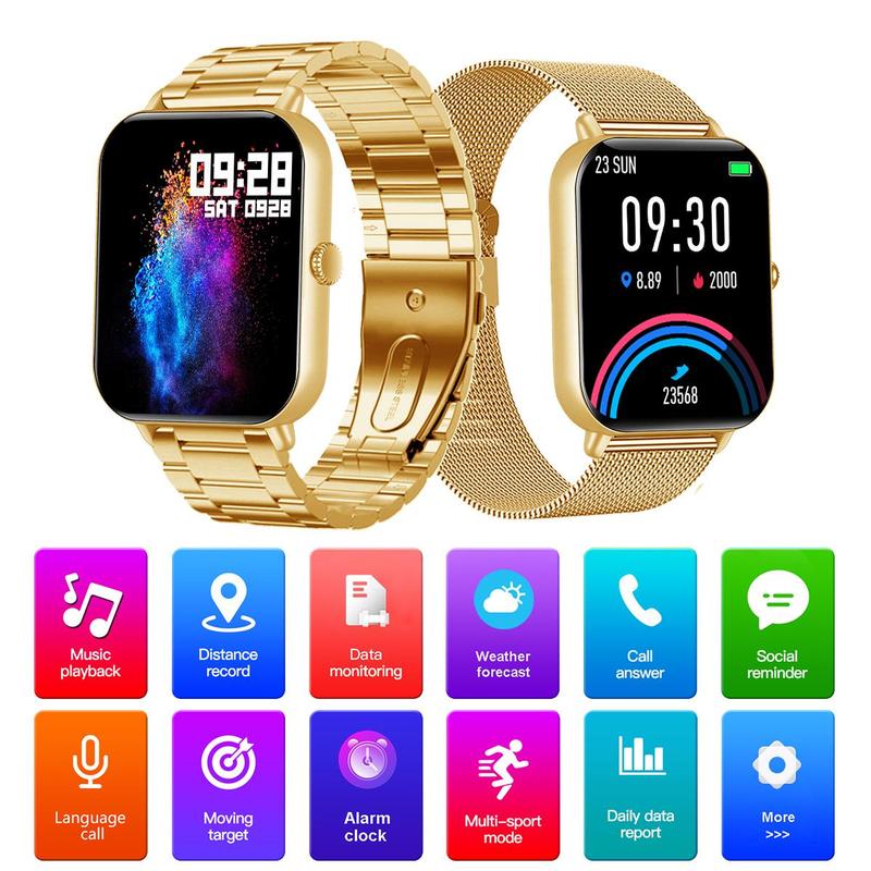 Smart Watch & Watch Bands Kit, Touch Screen Digital Watch with Health Monitoring, Waterproof Full Touch Screen Sports Watch for Men & Women, Gifts Idea, Back to School