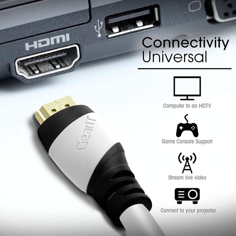 4K HDMI Cable - 35 Feet, 4K Resolution, White