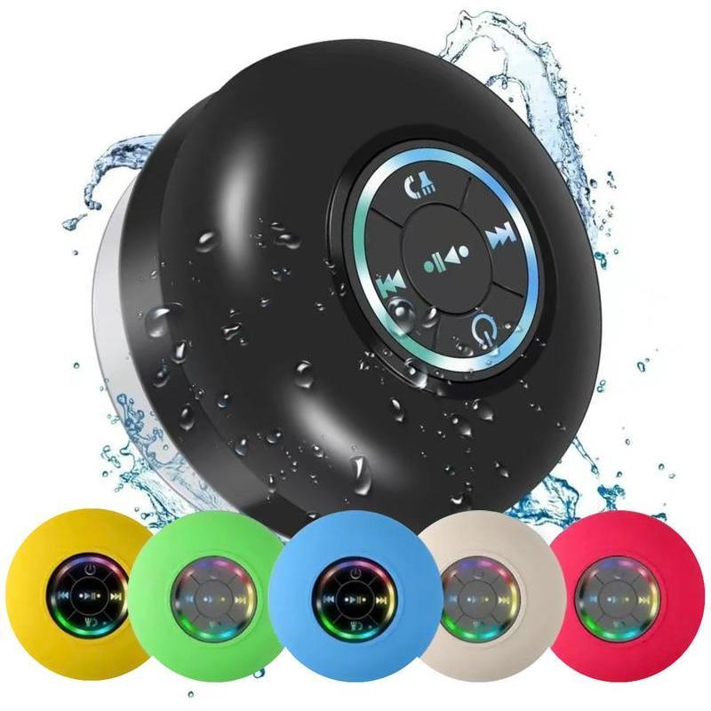 LED Bluetooth Speaker Wireless Waterproof Speaker with RGB Light, Rechargeable Battery for Smartphones and Audio Devices