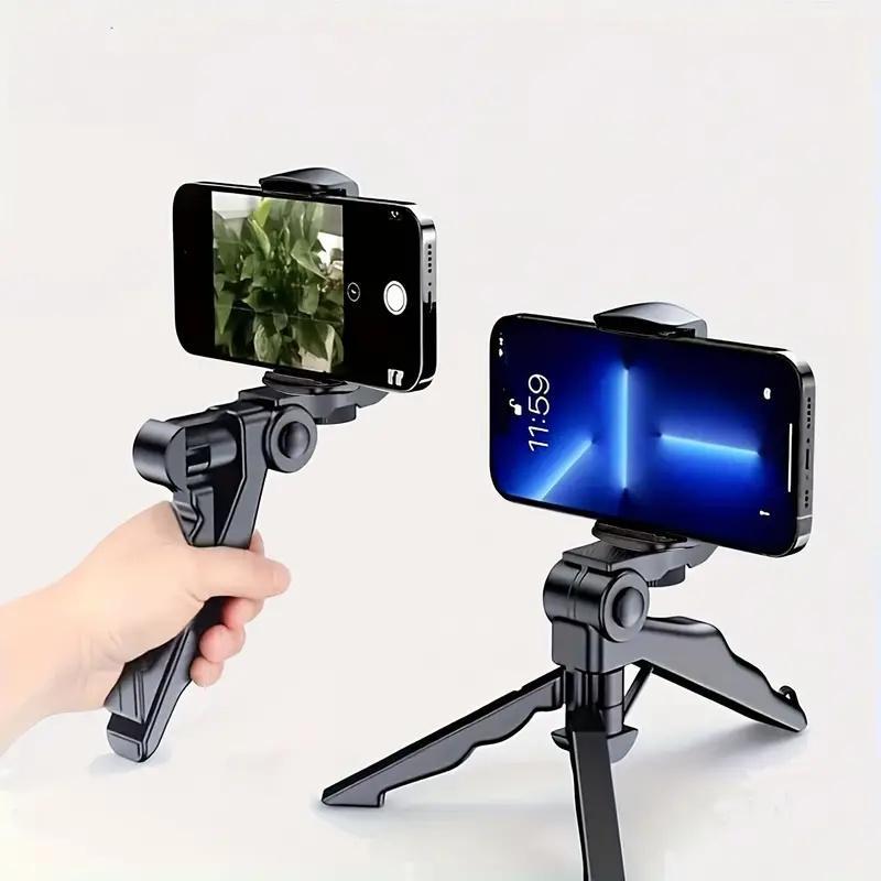 Anti-shake Phone Tripod Mount, 1 Count 360° Rotatable Adjustable Clamp Phone Holder for Live Streaming & Photography, Accessories for Home & Office