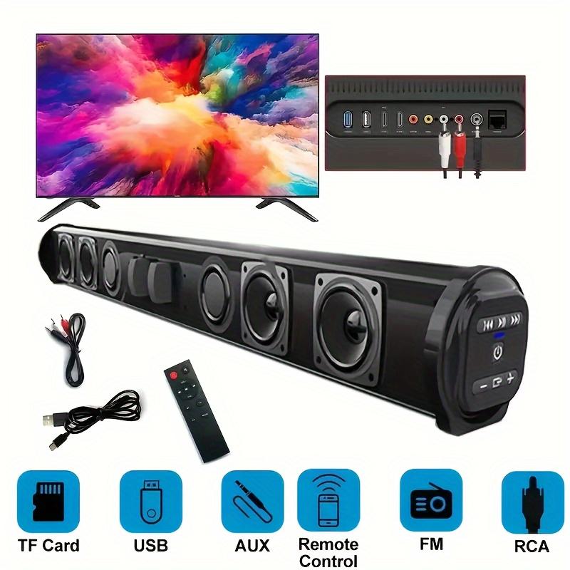 4-speaker 20W Wireless Home Theater Speaker Soundbar, Long Soundbar, TV Speaker, Music Player, Suitable For Computers, Phones, Televisions Perfect Gift