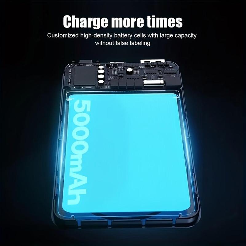 Portable Wireless Power Bank for Music Festival, 22.5W Magnetic Fast Charging Mobile Charger, Digital Display 5000mAh Power Bank, Phone Accessories