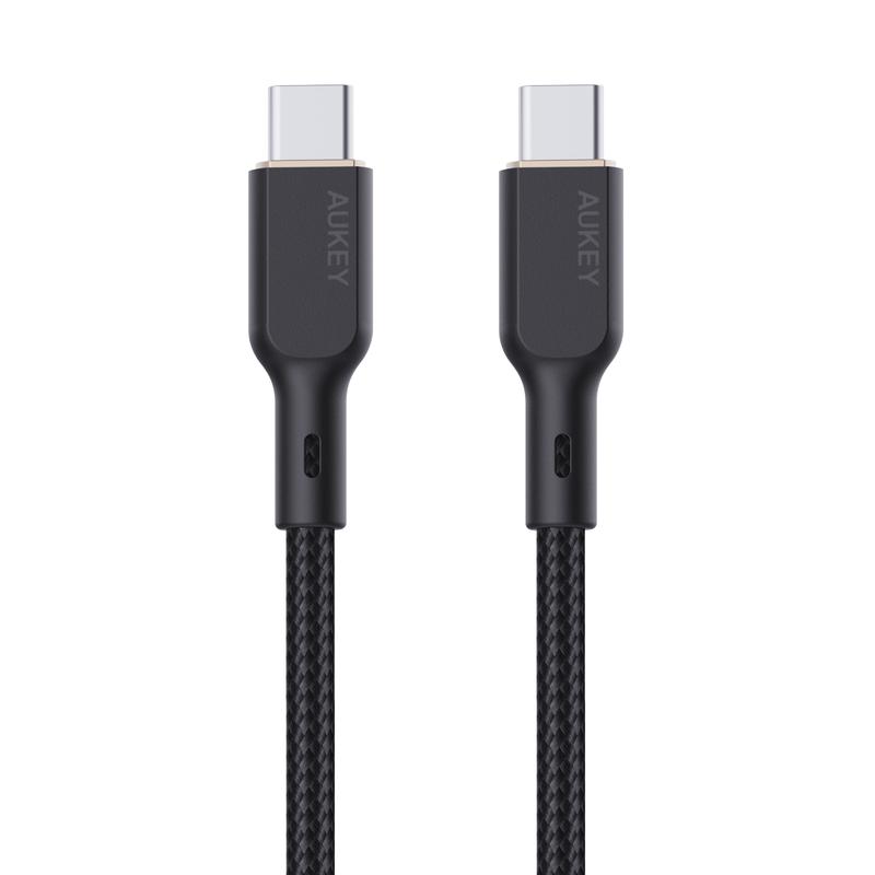 AUKEY CB-KCC102 Cable USB-C to USB-C 100W  6ft New Nylon Braided Cable with Kevlar Core iPhone&Android Macbook Pro Samsung Cellphone Smartphone