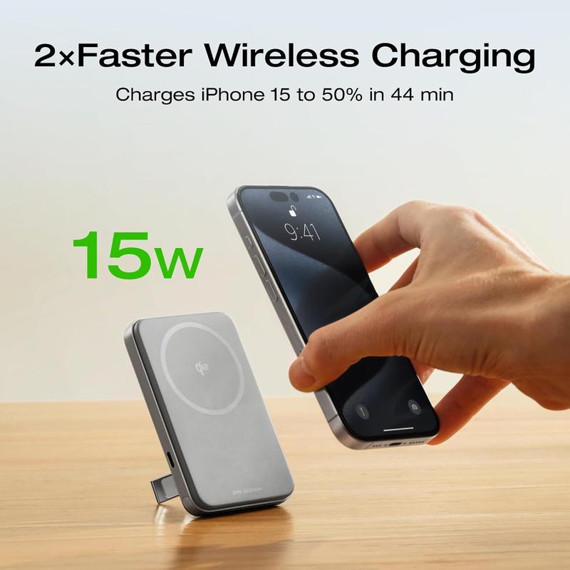 EcoFlow RAPID Magnetic Power Bank (5000mAh), Qi2 15W wireless charging Up to 30W input output