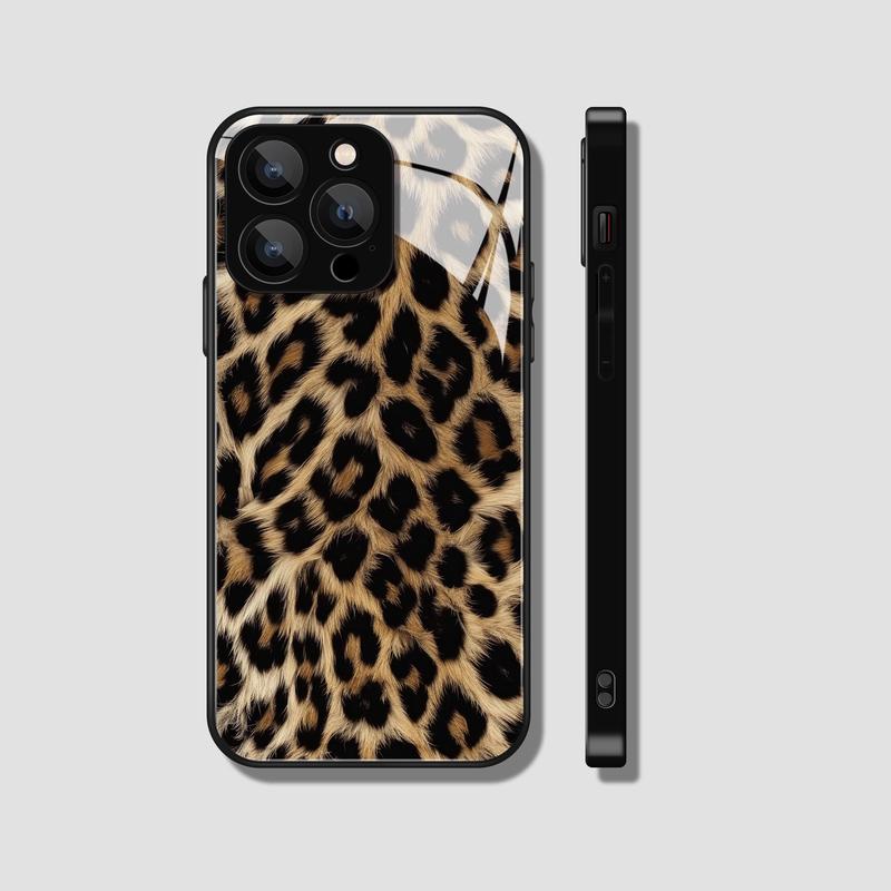 Fashion Leopard-pattern Phone Case, 1 Count Anti-drop Phone Protective Cover, Phone Accessories Compatible with iPhone 11 12 13 14 15 Pro Max