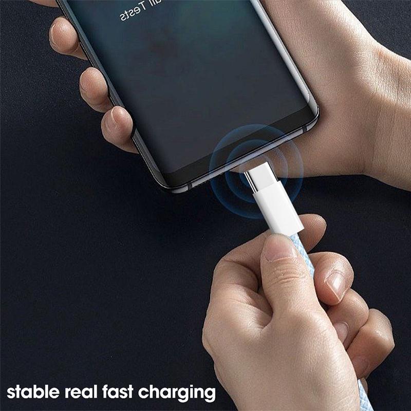 PD 60W Fast Charging Data Cable, Type-C to Type-C Braided Charging Cable, Mobile Phone Accessories Compatible with iPhone 16 15 Series