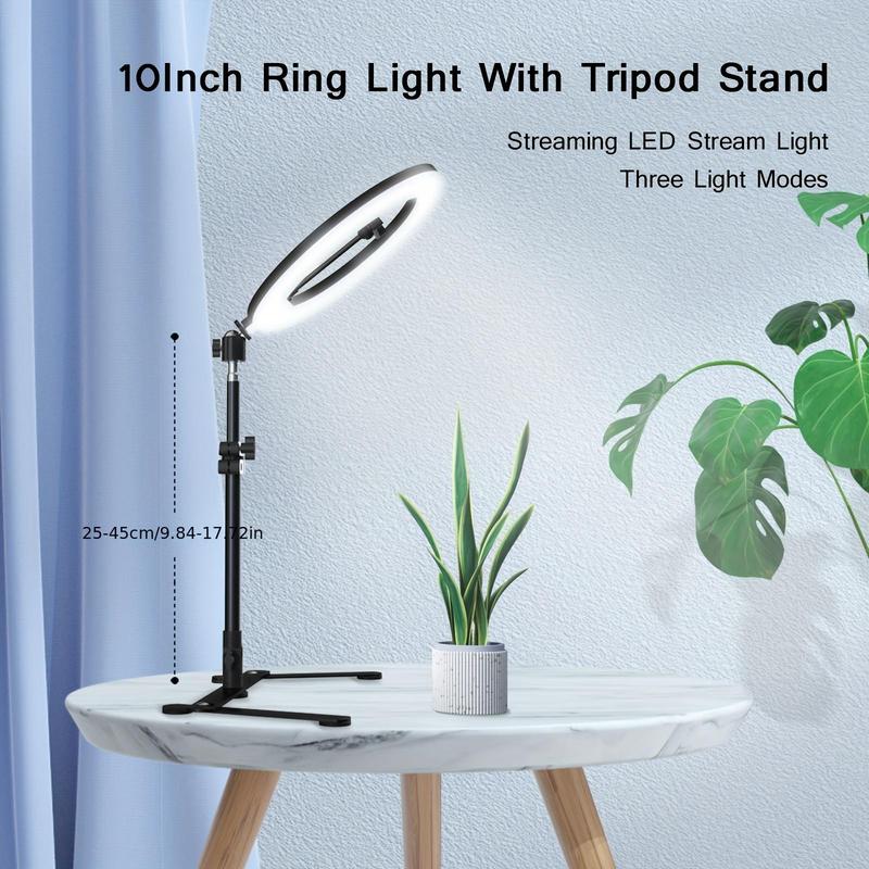 Selfie Ring Light With Tripod Stand, Flexible Adjustable Selfie Light With Phone Holder, Selfie Fill Light For Live Streaming, Makeup, Vlog