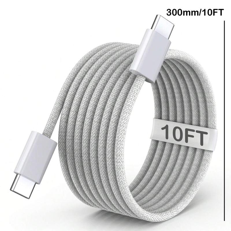 60W Type-C Charging Cable, USB-C to USB-C Charger Cable, Fast Charging Cable Compatible with iPhone 15 Pro Max Plus Samsung S23 S22 Note 20 Ultra iPad