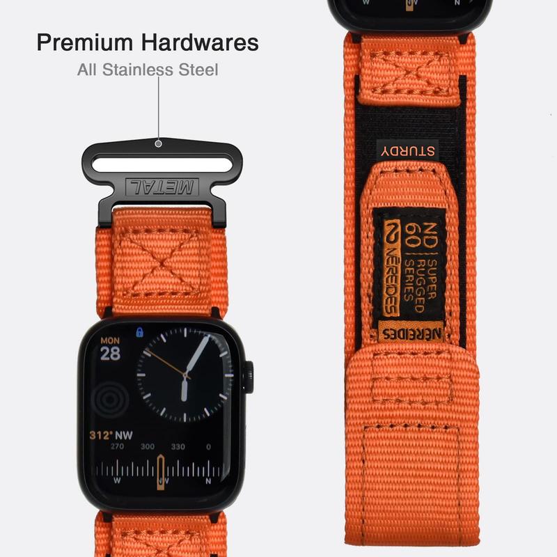 Fashion Nylon Woven Smartwatch Band (Band Only), 1 Count Sport Smartwatch Band, Wearable Accessories, Replacement Watch Band Compatible With iWatch 9 8 7 6 5 4 3 2 1 SE Ultra, Smartwatches Band, Men's Tech Gadgets 2024