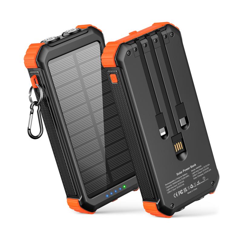 45800mAh Solar Charger Power Bank, Portable Phone Charger with USB C in output, 5V3.1A QC 3.0 Fast Charging for Cellphone, External Battery Pack Compatible with iPhone Samsung Google etc