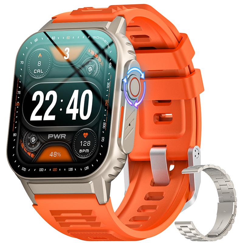 HDM Military-Grade Smartwatch for Fitness & Health with Bluetooth Calling, 24 7 Health Monitoring, and Multi-Sport Modes - Wearable, Android