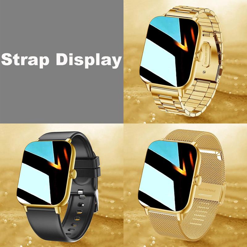 Smart Watch & Watch Bands Kit, Touch Screen Digital Watch with Health Monitoring, Waterproof Full Touch Screen Sports Watch for Men & Women, Gifts Idea, Back to School