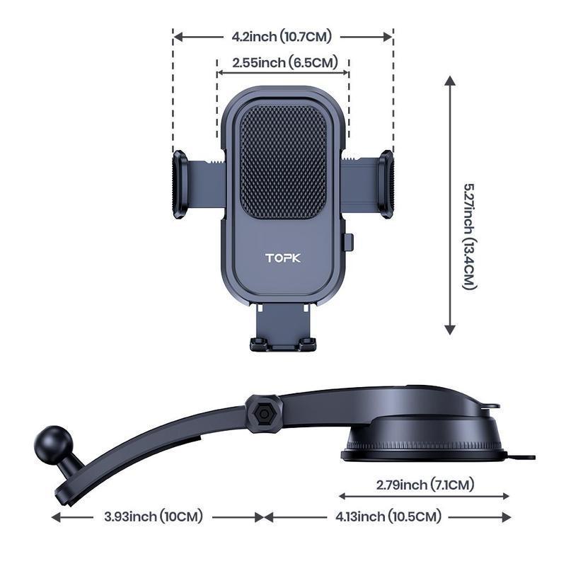 Car Suction Cup Cell Phone Stand, Rotation Anti-shake Car Dashboard Smartphone Holder, Summer Gift, Portable Car Phone Holder Mount, Car Accessories 2024