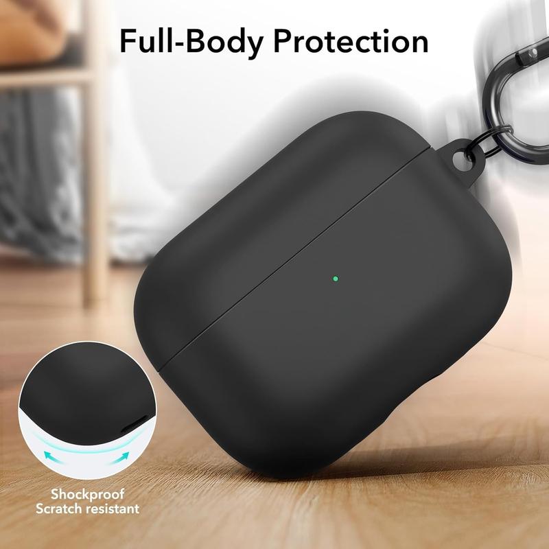 for AirPods Pro Case (2023 2022 2019, 2nd 1st Gen), Compatible with Airpods Pro 2nd Generation Case (USB-C Lightning ), Compatible with MagSafe, Full Drop Protection, Cloud Series, Black