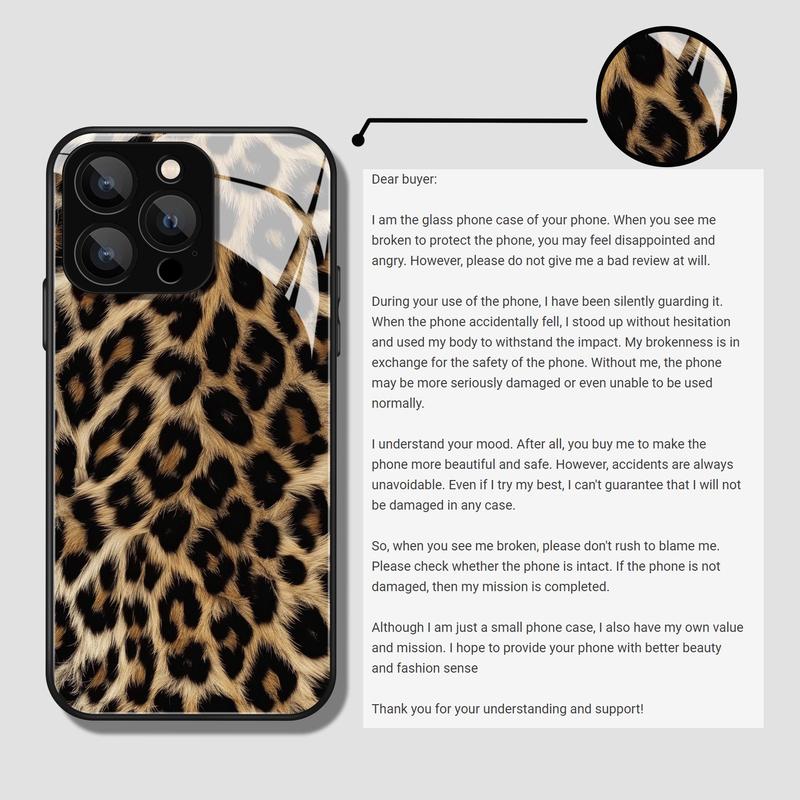 Fashion Leopard-pattern Phone Case, 1 Count Anti-drop Phone Protective Cover, Phone Accessories Compatible with iPhone 11 12 13 14 15 Pro Max