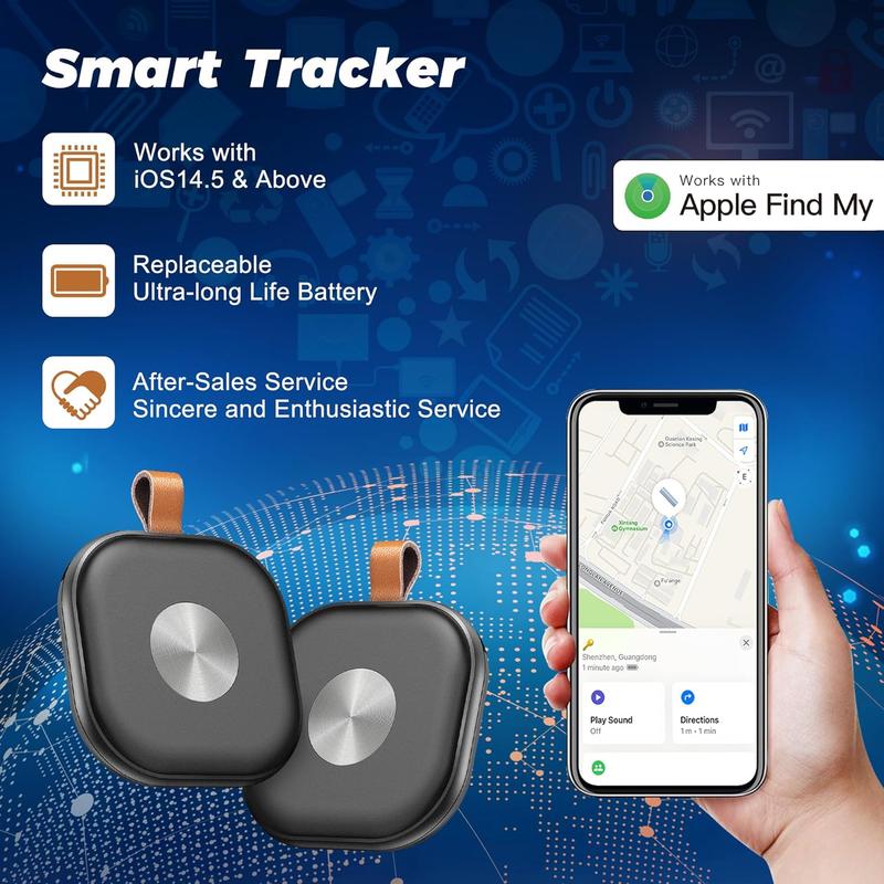 Air Tracker with Sound and Worldwide Tracking Tags for Keys, Luggage, and Suitcases