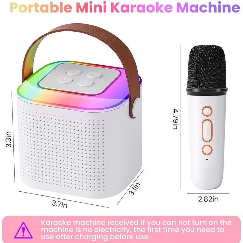 Karaoke Machine for Adults and Kids 5+Years Old,Portable Bluetooth Speaker with 2 Wireless Microphones,Toys Christmas Halloween Birthday Gifts for Girls Boys 4, 5, 6, 7, 8, 9, 10, 11, 12+ Years Old