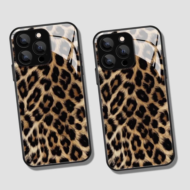 Fashion Leopard-pattern Phone Case, 1 Count Anti-drop Phone Protective Cover, Phone Accessories Compatible with iPhone 11 12 13 14 15 Pro Max